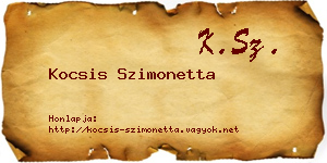 Kocsis Szimonetta névjegykártya
