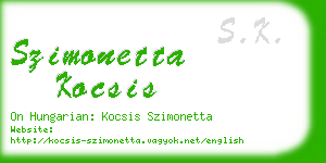 szimonetta kocsis business card
